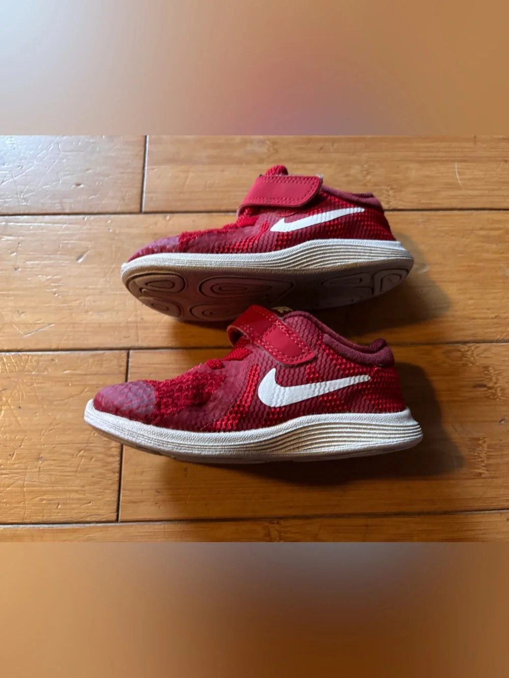 Nike sneakers. Toddler size 7. Velcro closure .